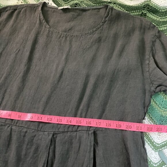 Kit and Kaboodal Black Maxi Dress Womens Linen Blend Whimsigoth Lagenlook Boho - Picture 6 of 7